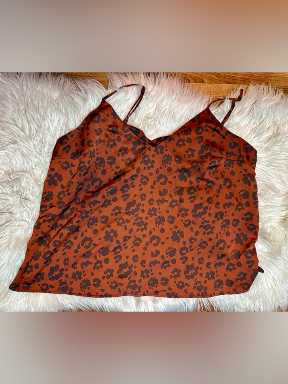 a new day Red Leopard Print Cami Top